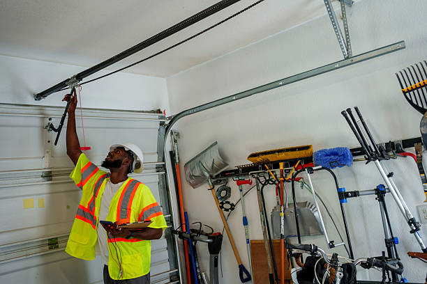 Professional Garage Door Panel Replacement technician working in Monrovia, IN